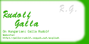 rudolf galla business card
